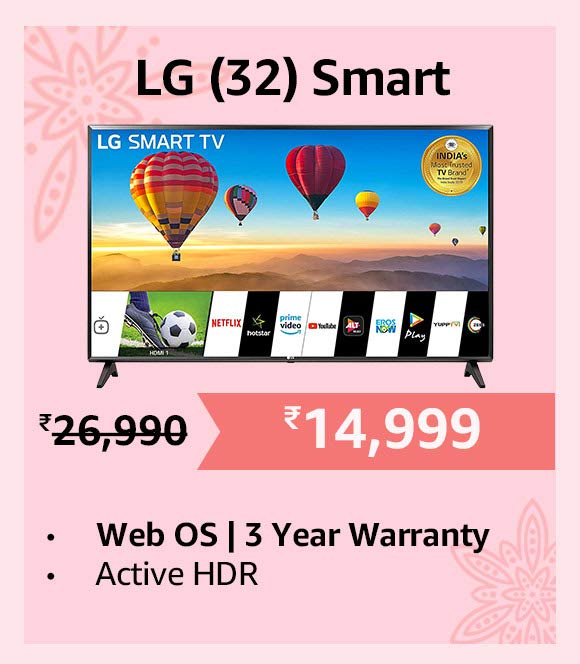 Amazon Gives Saving Up to Rs. 9000 on Stunning Picture quality LG LM series 80 cms (32 Inches) Smart TV with IPS Display & WebOS