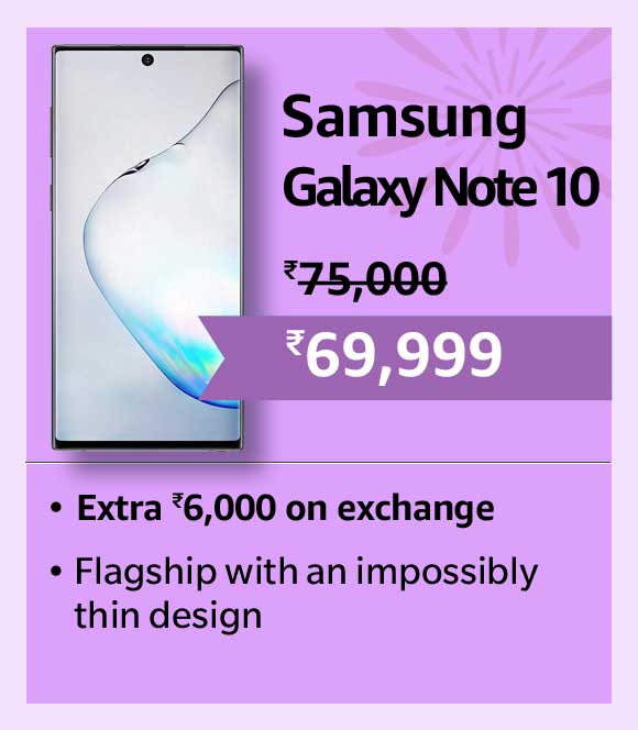 Get Rs. 5000 discount on an impressively slim design smartphone Samsung Galaxy Note 10