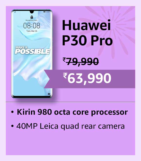 Rewrite the rules of Photography with Huawei P30 Pro in offer of 20% off