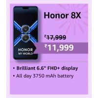 2024 Diwali Offers : 6.5-inch FHD+ Display phone Honor 8X in Rs. 11999