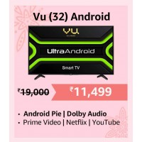 2024 Offers : Amazon offers Pure Prism Panel 43 inches Full HD Ultra Android VU LED TV with Rs. 10000 discount