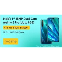 2024 Diwali Offers : Realme 5 Pro with quad Camera setup and 8 GB RAM at just Rs.16,999/- on Flipkart