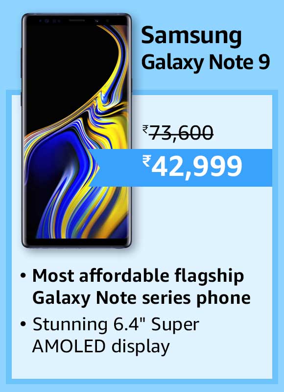 Up to Rs. 30000 saving on Samsung Galaxy Note 9