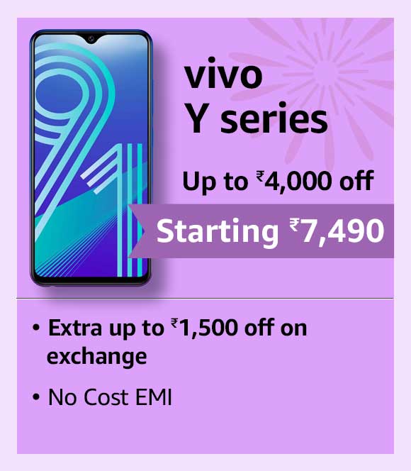 Vivo Y-series smartphone starting from Rs, 7490