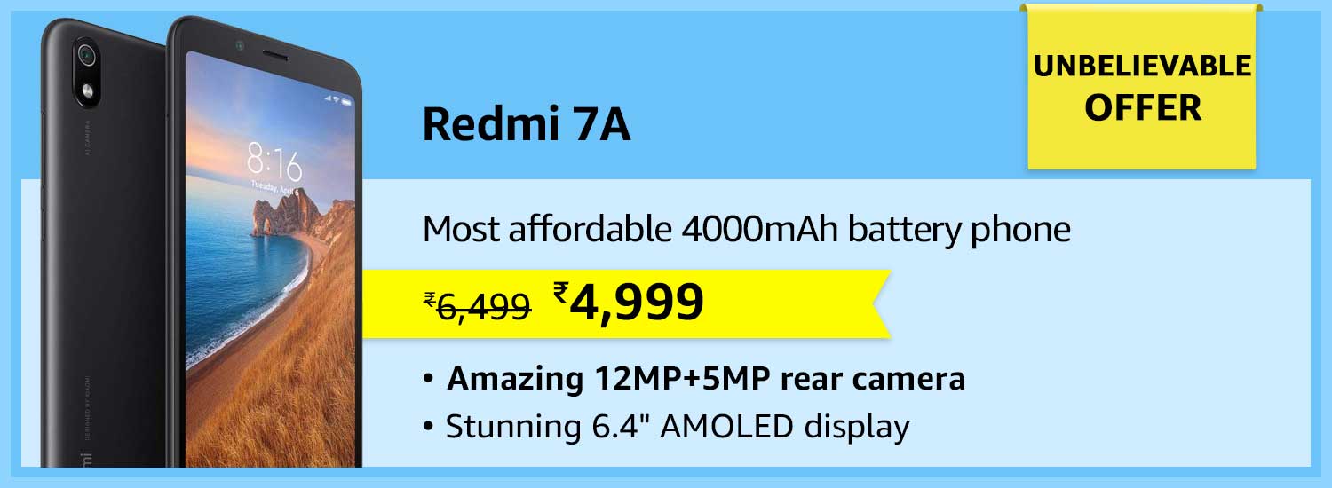 31 % on (2GB + 32 GB) Redmi 7A 