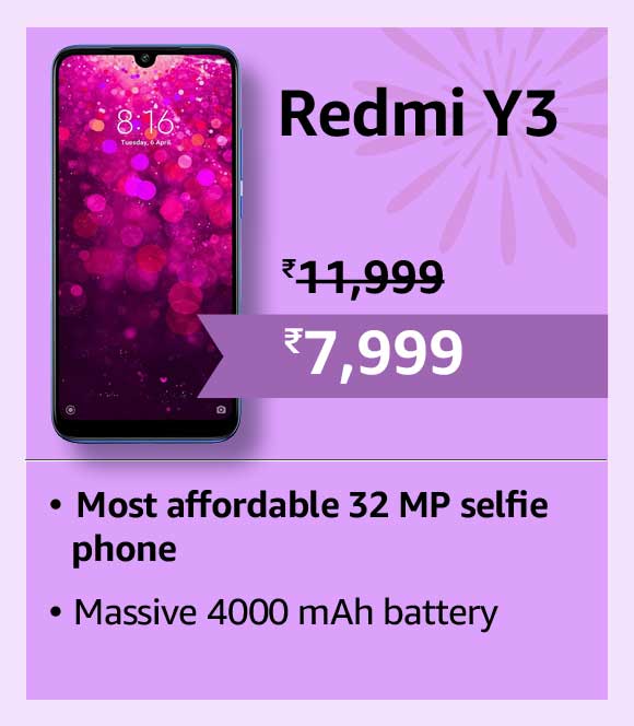 32 MP selfies camera phone Redmi Y3 Starting from Rs. 7999