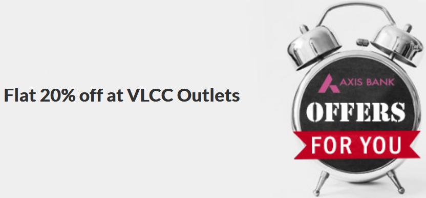 Axis Bank Offer at VLCC Store - Use Coupon code and get flat 20% discount with Axis bank Visa card