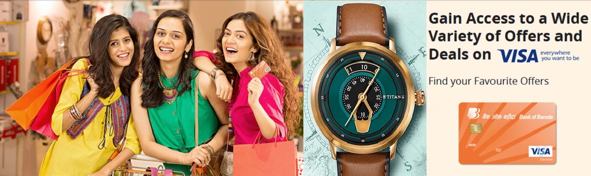 Bank of Baroda Visa card offer at Titan store - Get Flat 15% off on Titan watches with BOB Visa Card