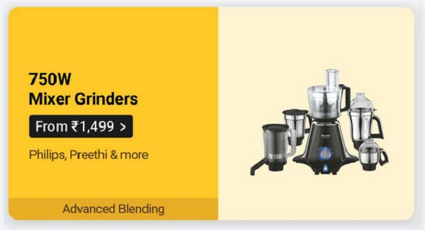 Branded Mixer Grinder starting at Rs. 1499 only on Flipkart Diwali sale