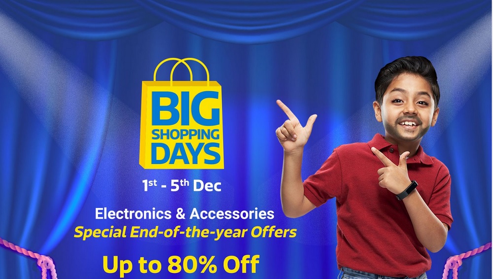 Flipkart Big shopping days on Electronics - Get up to 80% Off + 10% instant discount* with HDFC Bank transaction