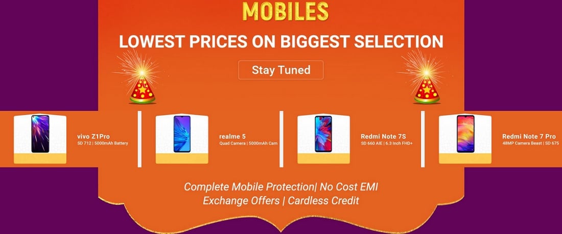 Flipkart offers Blockbuster deals on all Mobile phones in Flipkart Big Diwali Sale