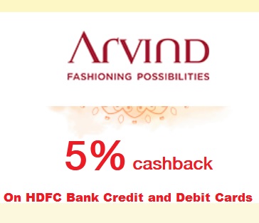 Grab 5% discount + FREE Strolley offer at The Arvind Stores with your HDFC Bank cards