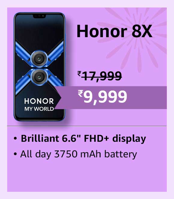 Honor 8X - under Rs. 10000 in Amazon Festival