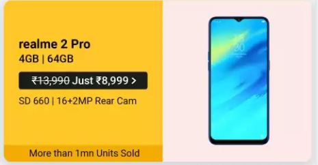 Huge discount on Realme 2 Pro