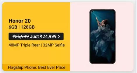 Huge price drop of Rs.11000/- for HONOR 20