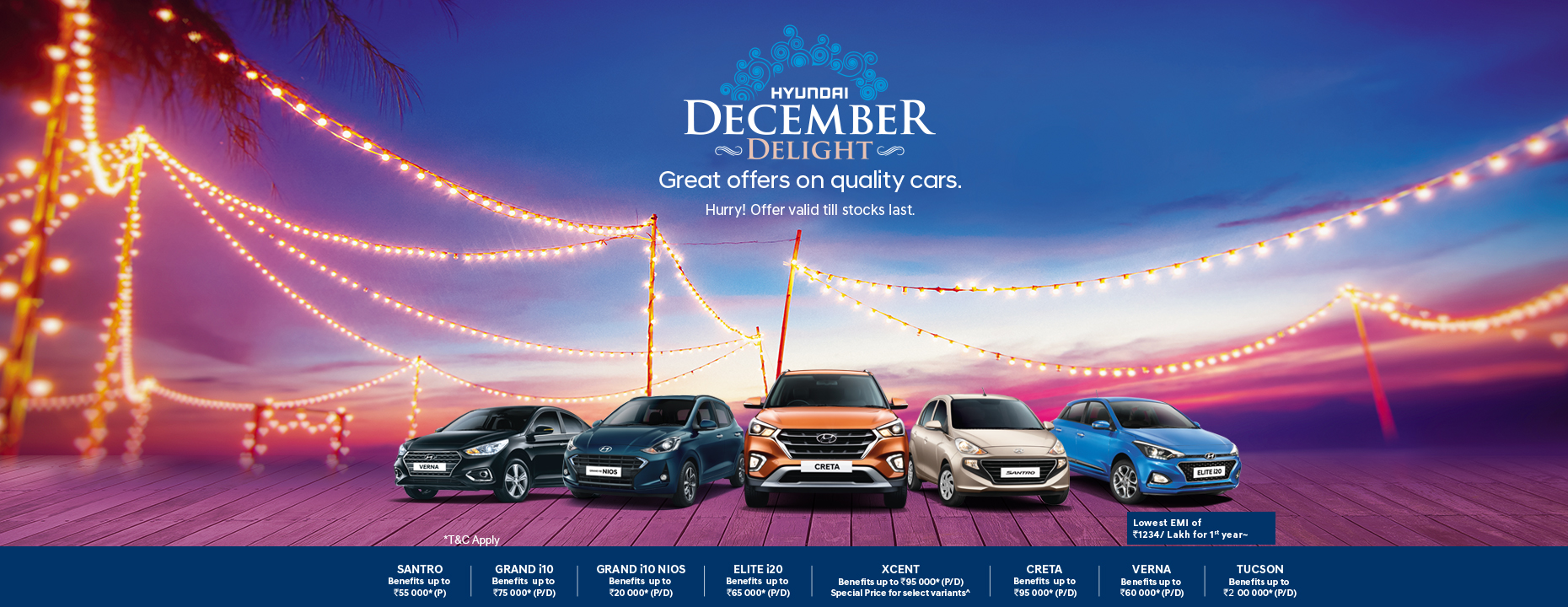 Hyundai December Delight Offers on Great cars