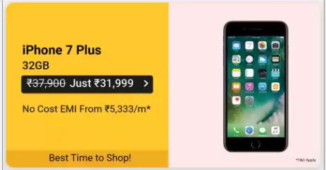 iPhone 7 Plus 32GB with discount of Rs.5901/- 