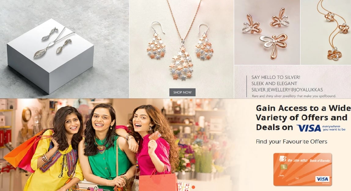 Joyalukkas Offer - Get 20%* off on Gold Making Charges and Rs.3,000* off on Diamond Jewellery at any store in India with Bank of Baroda Visa card