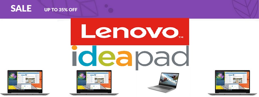 Lenovo Laptop offer price 2019 - Save Up to 35% on the laptops by using e-coupons at Lenovo Official site