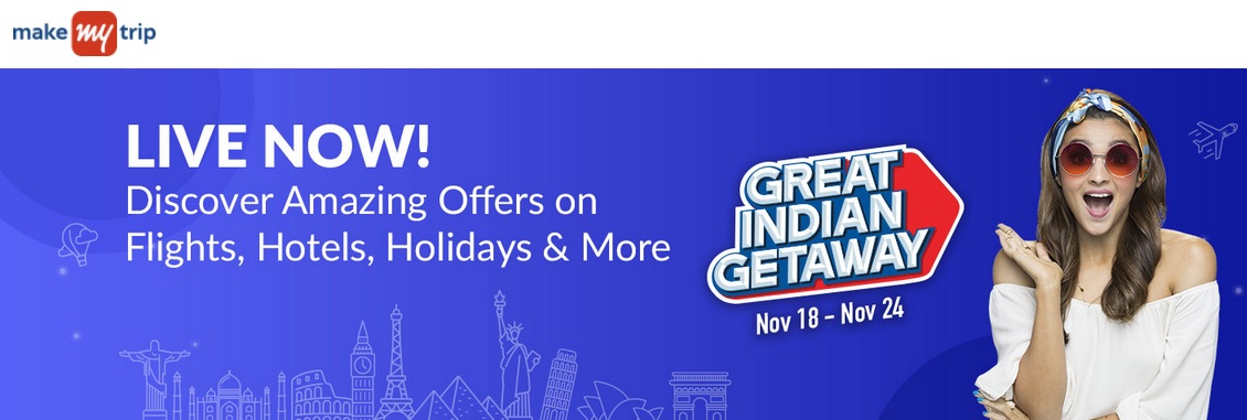 Make My Trip Great Indian GetAway Offer - Grab Amazing Offer On ICICI Bank Credit Cards