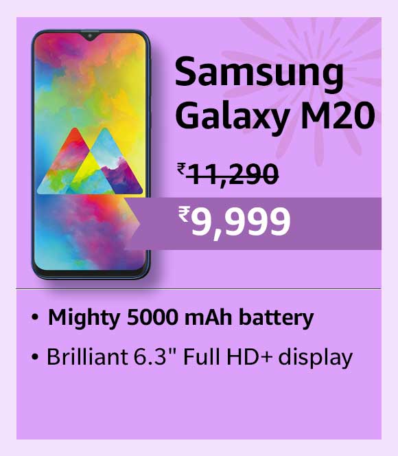 Mighty 5000 mAh battery smartphone Samsung Galaxy M20 Goes on sale in Rs. 9999