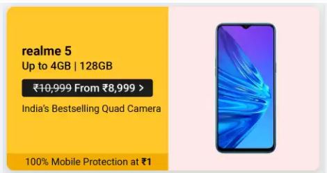 Realme 5 for just Rs.8,999/-