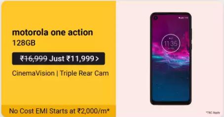 Rs.5000/- off on Motorola one action