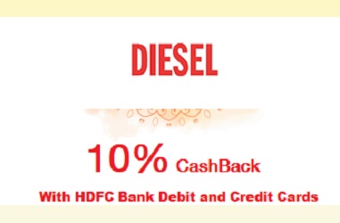 Save up to Rs.1500 at Diesel store with HDFC bank Debit and Credit Cards