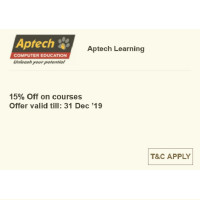 2024 Sbi Credit Card Offer Offers : Aptech Computer education institute offers 15% off on the course fees if pay through the SBI Credit Card