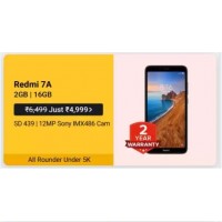 2024 Diwali Offers : Budget smartphone got further price cutting, Redmi 7A at Rs.4,999/- with 2 years of warranty.