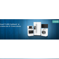 Flat 1000/- Rupees cashback* at Croma with SBI Credit Card