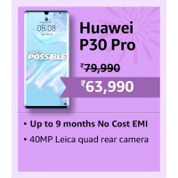 2024 Diwali Offers : Huawei P30 Pro - 40 + 20 + 8 MP Leica quad rear camera smartphone undergoes with Rs. 16000 discount