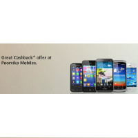 Poorvika Mobiles Store Great Cashback offer - Shop for any product with SBI Credit Card at Poorvika Mobile World and get up to Rs.1800/- cashback*