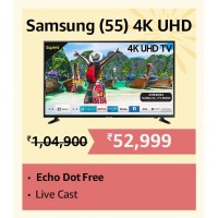 Samsung 55 Inch 4K UHD TV Best deal of Rs 52999